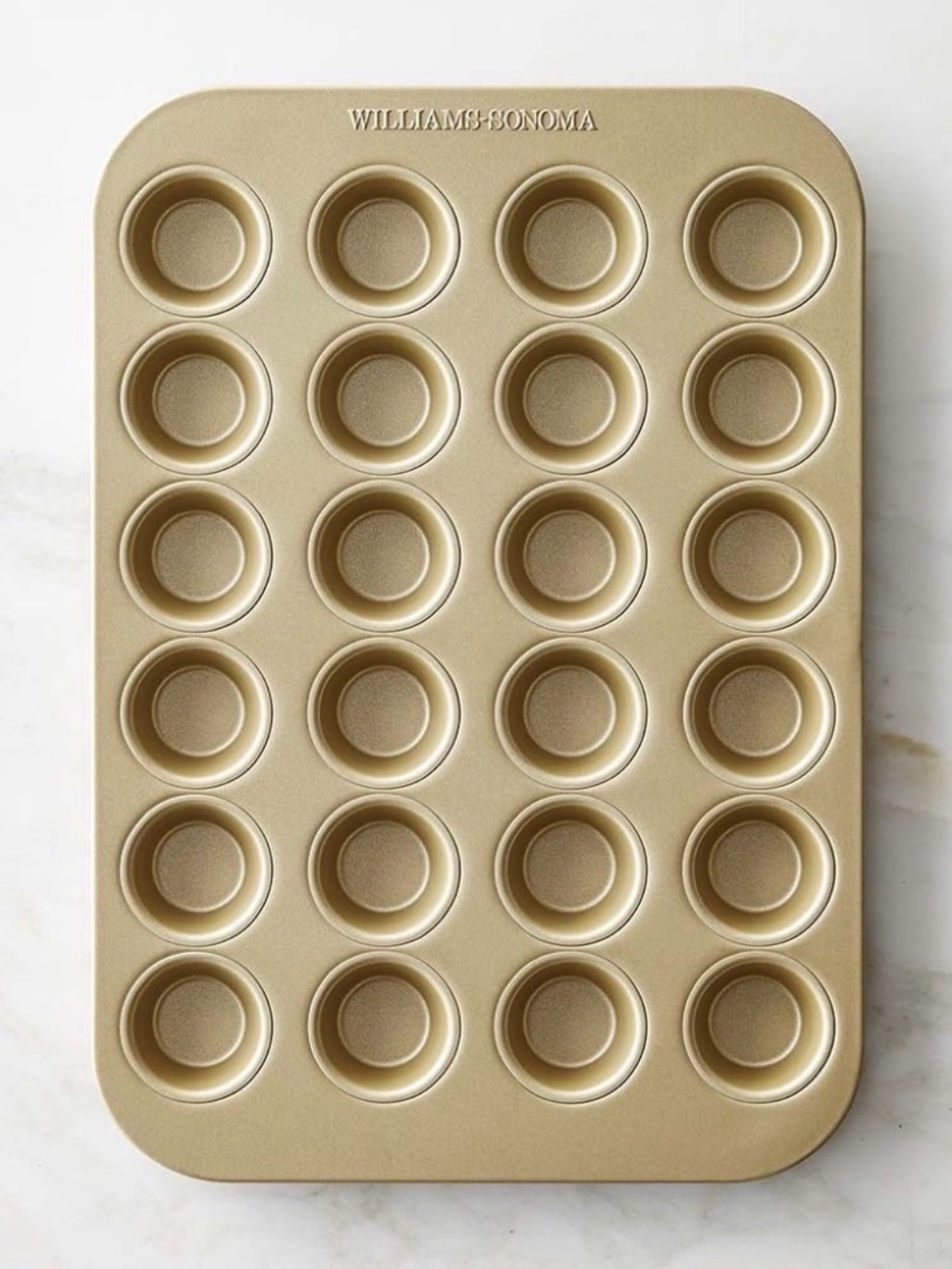 William Sonoma Gold Nonstick 24-Cup Mini Muffin Pan